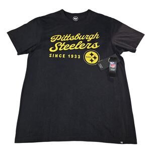 47 Brand Pittsburgh Steelers NFL T-Shirt Men’s Large NWT Dusted Jet Black